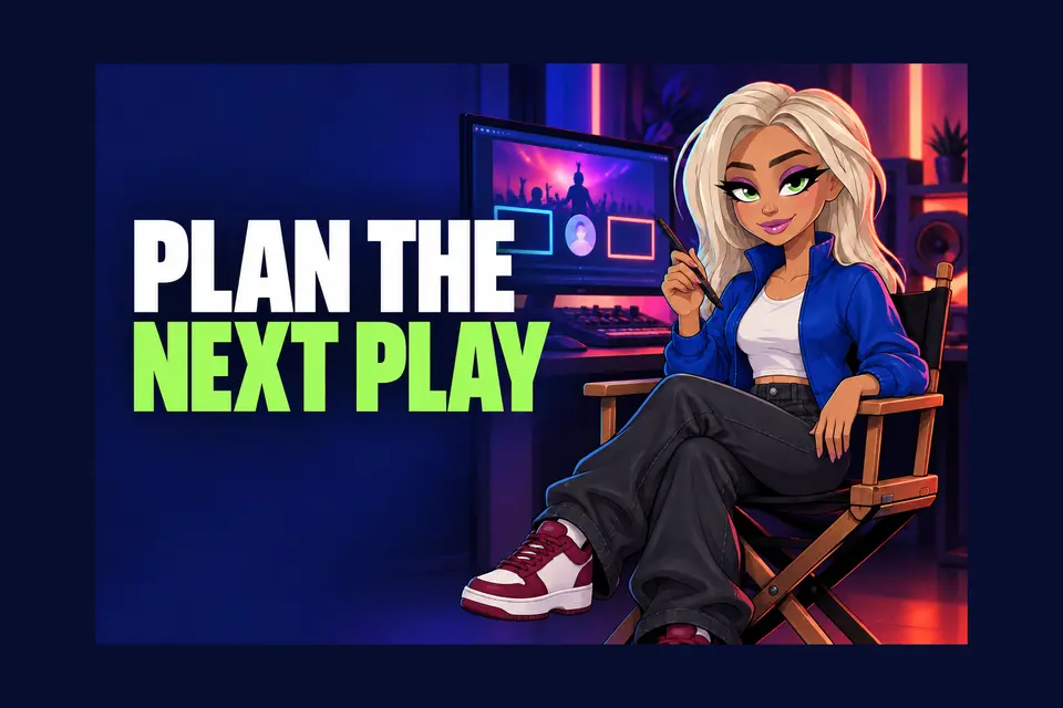 The Hubb character illustrating music promotion